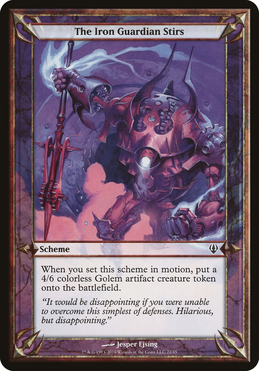 The Iron Guardian Stirs — Archenemy Schemes — Magic: The Gathering