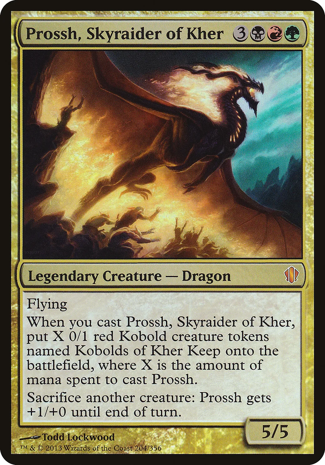 Prossh, pillard céleste de Kher — Commander 2013 Oversized — Magic: The Gathering