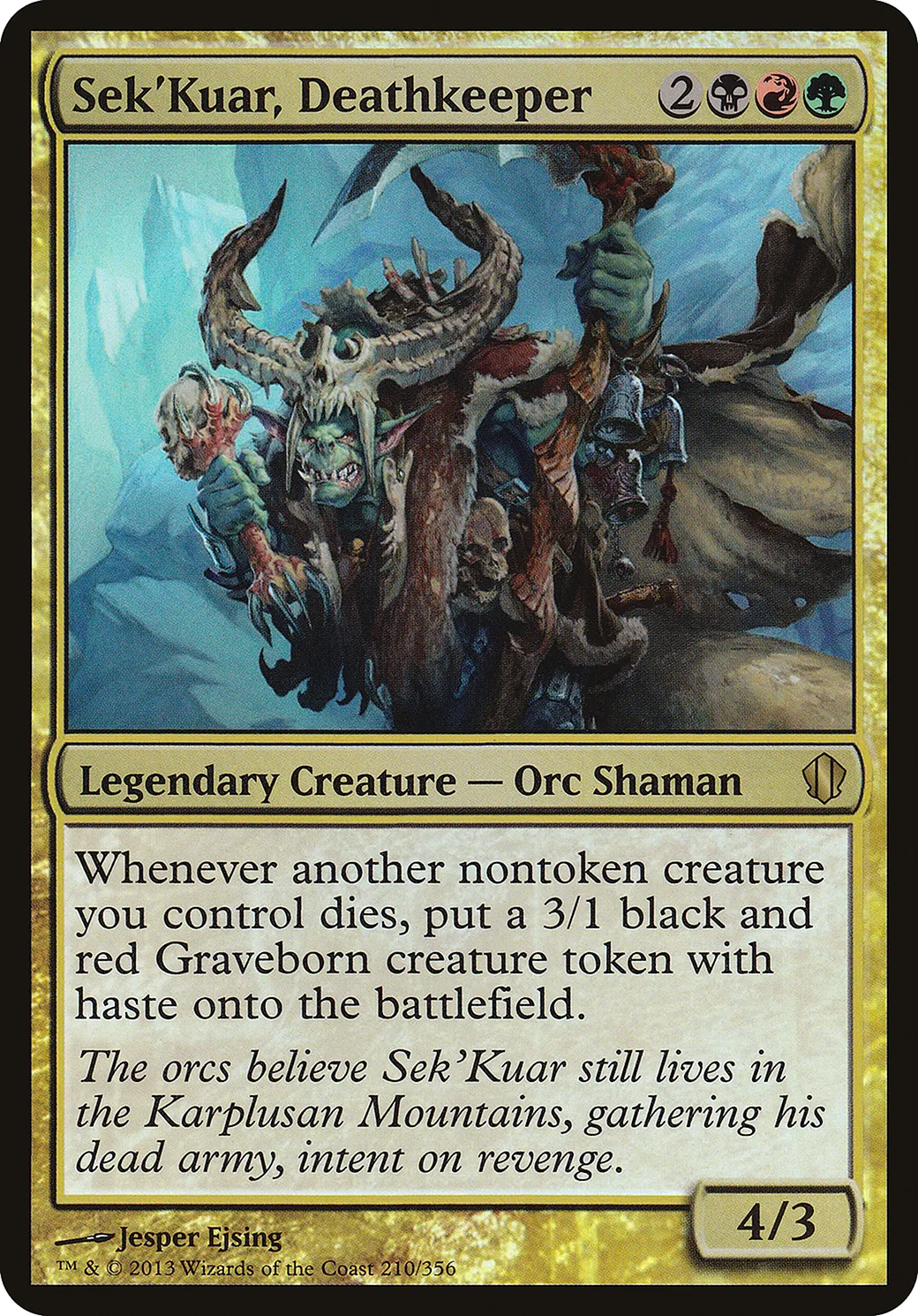 Sek'Kuar, gardemort — Commander 2013 Oversized — Magic: The Gathering