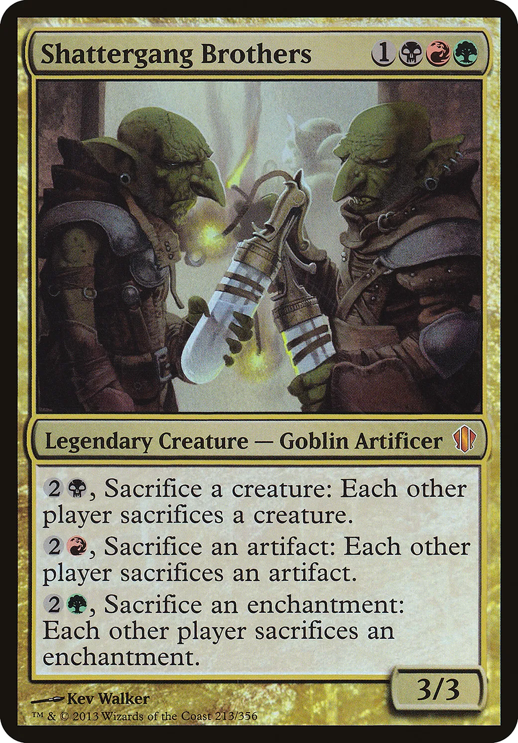 Frères fracassegang — Commander 2013 Oversized — Magic: The Gathering