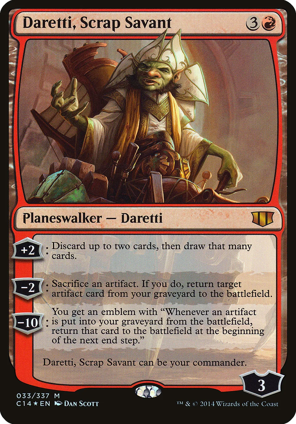 Daretti, Scrap Savant from Commander 2014 Oversized - Magic: The Gathering