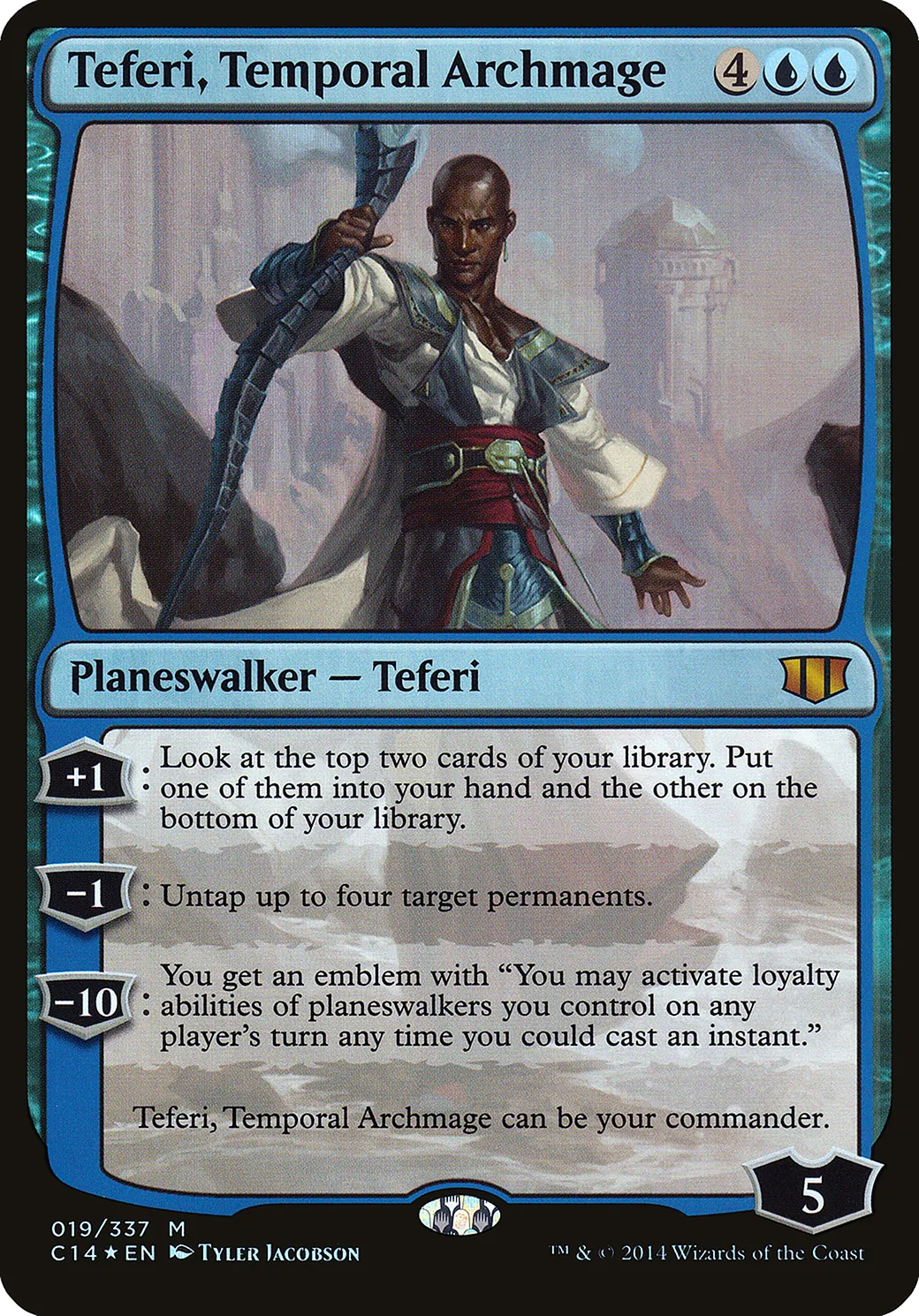 Teferi, Temporal Archmage — Commander 2014 Oversized — Magic: The Gathering