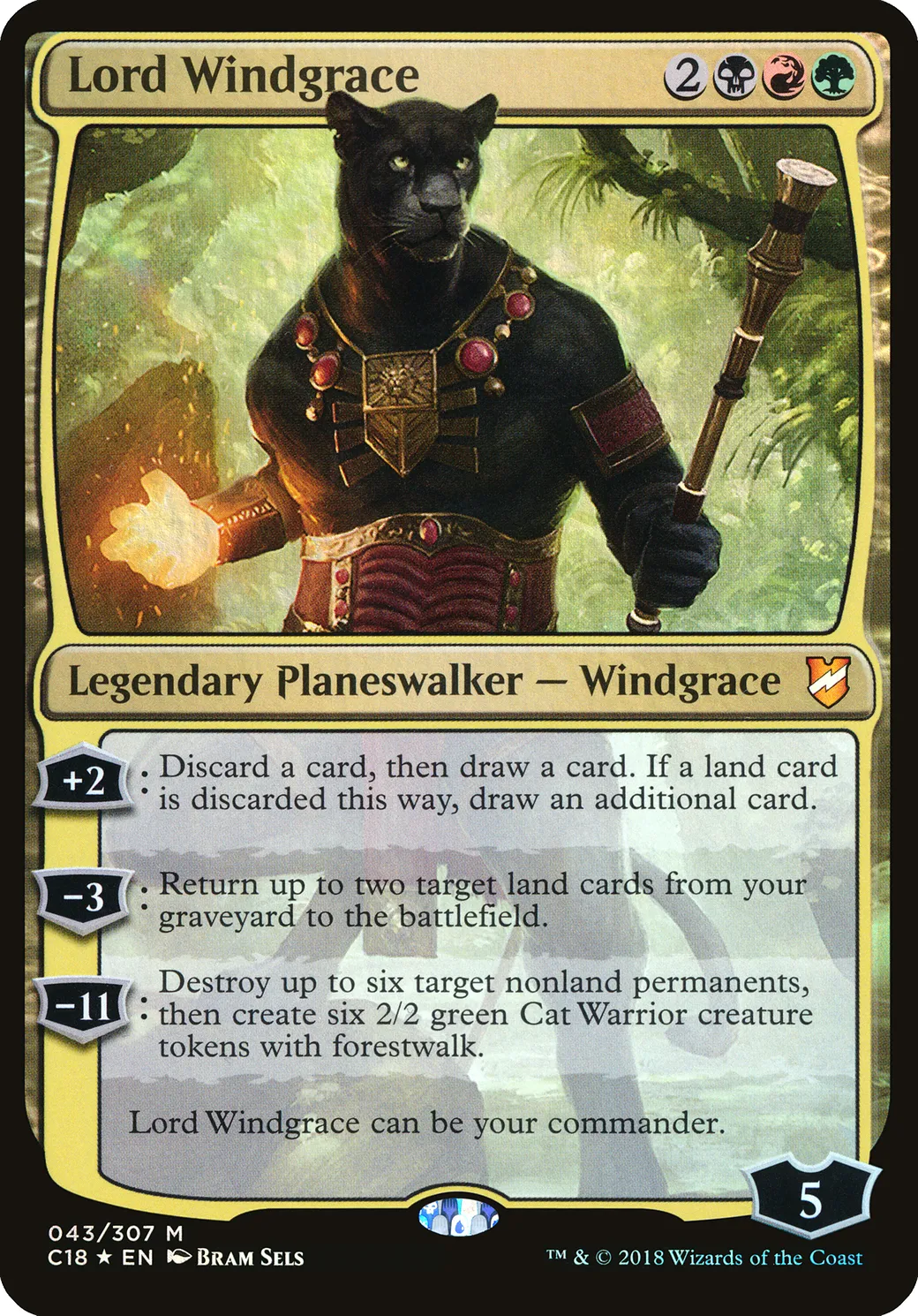 Lord Windgrace — Commander 2018 Oversized — Magic: The Gathering