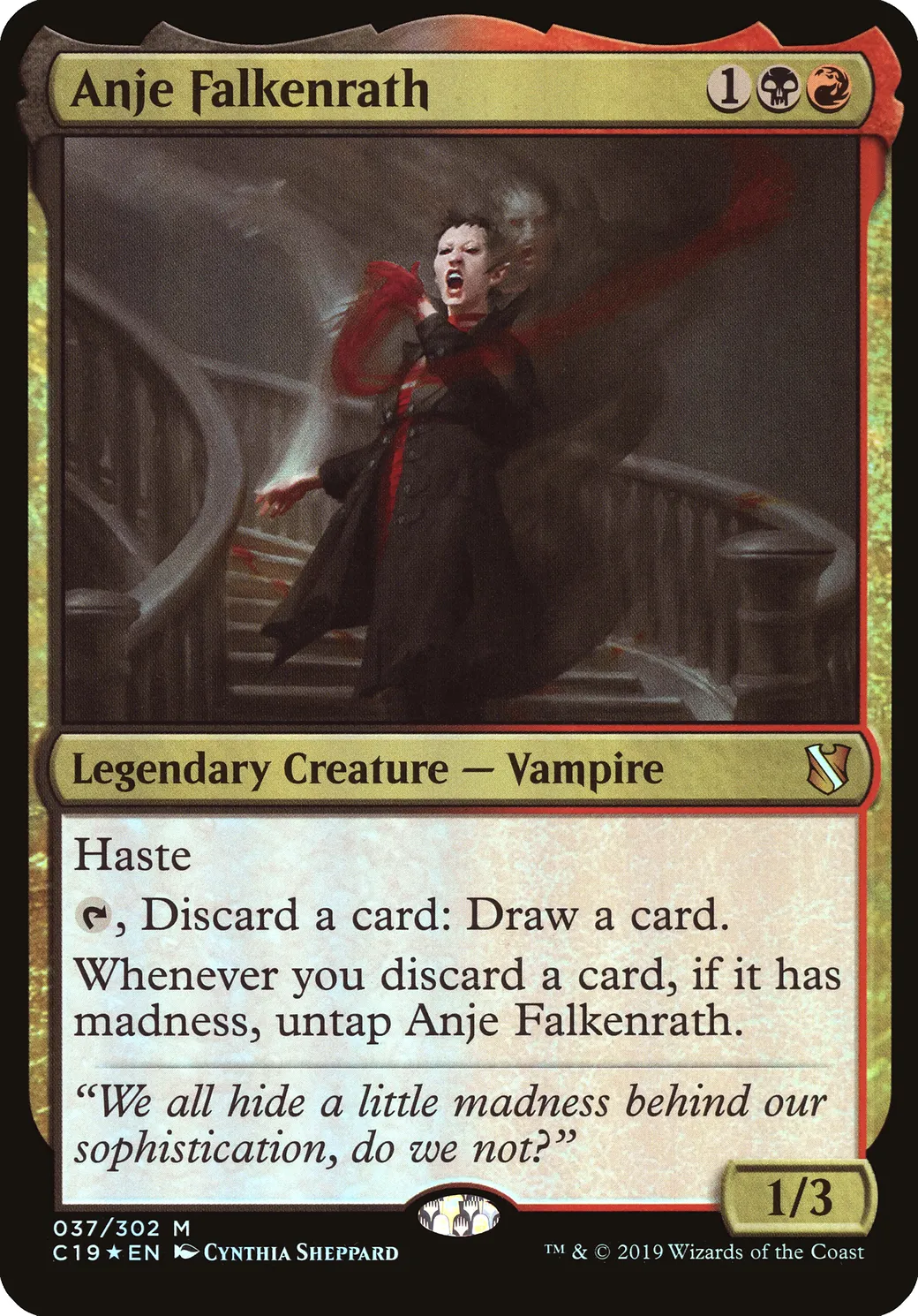 Anje Falkenrath — Commander 2019 Oversized — Magic: The Gathering