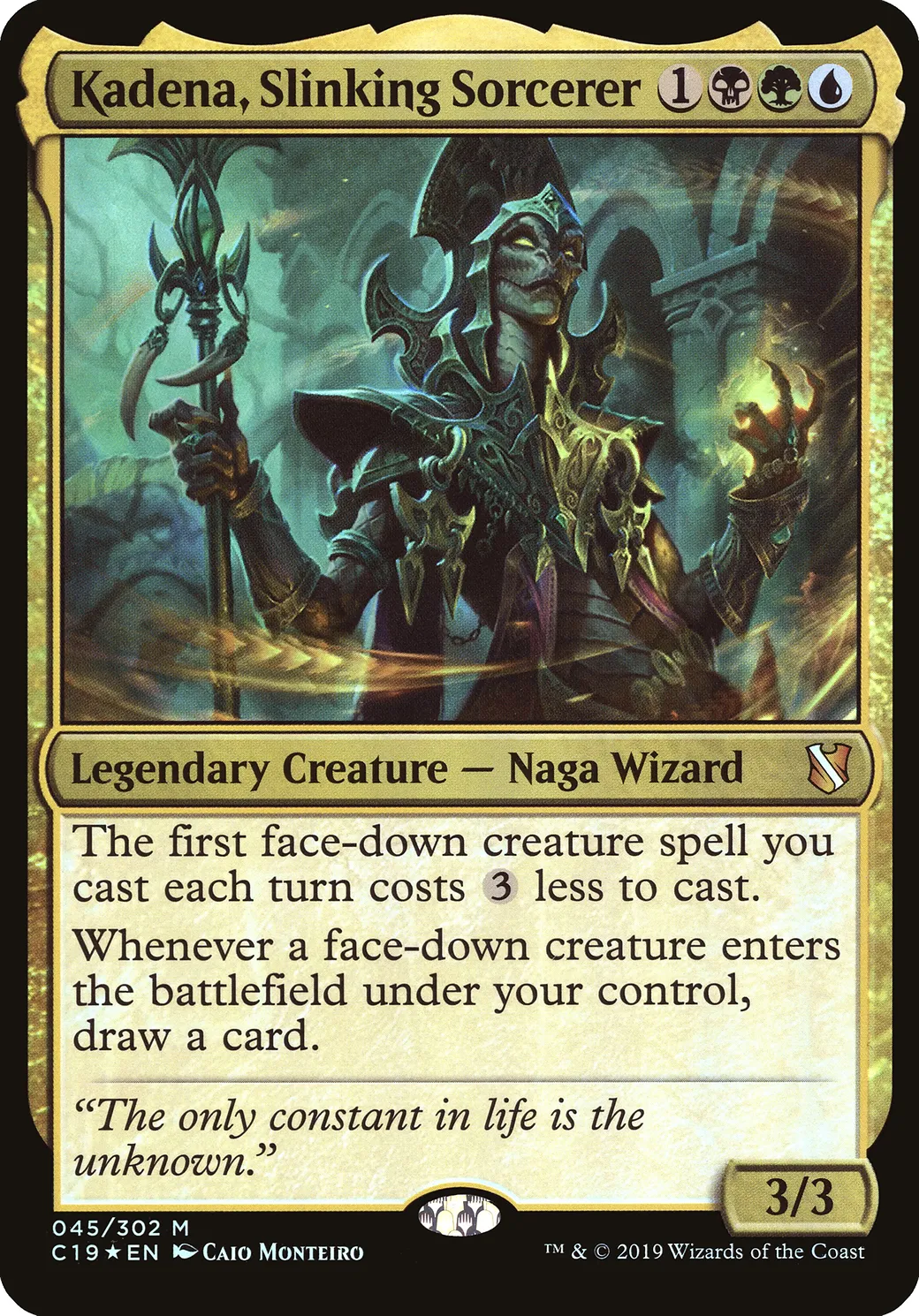 Kadena, Slinking Sorcerer — Commander 2019 Oversized — Magic: The Gathering