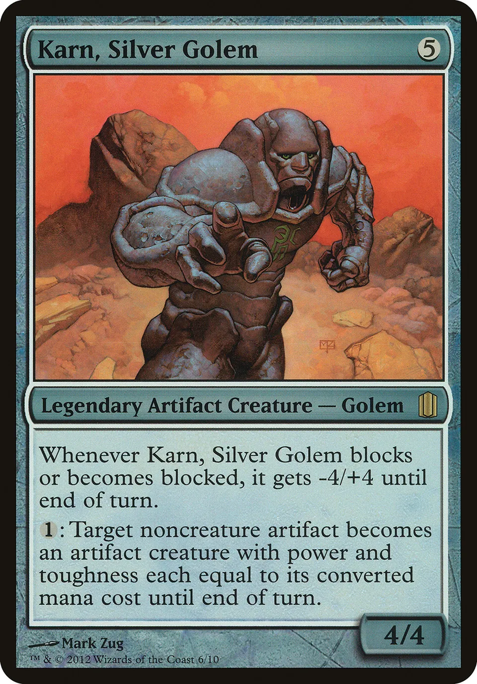 Karn, Golem d'argent from Commander's Arsenal Oversized - Magic: The Gathering