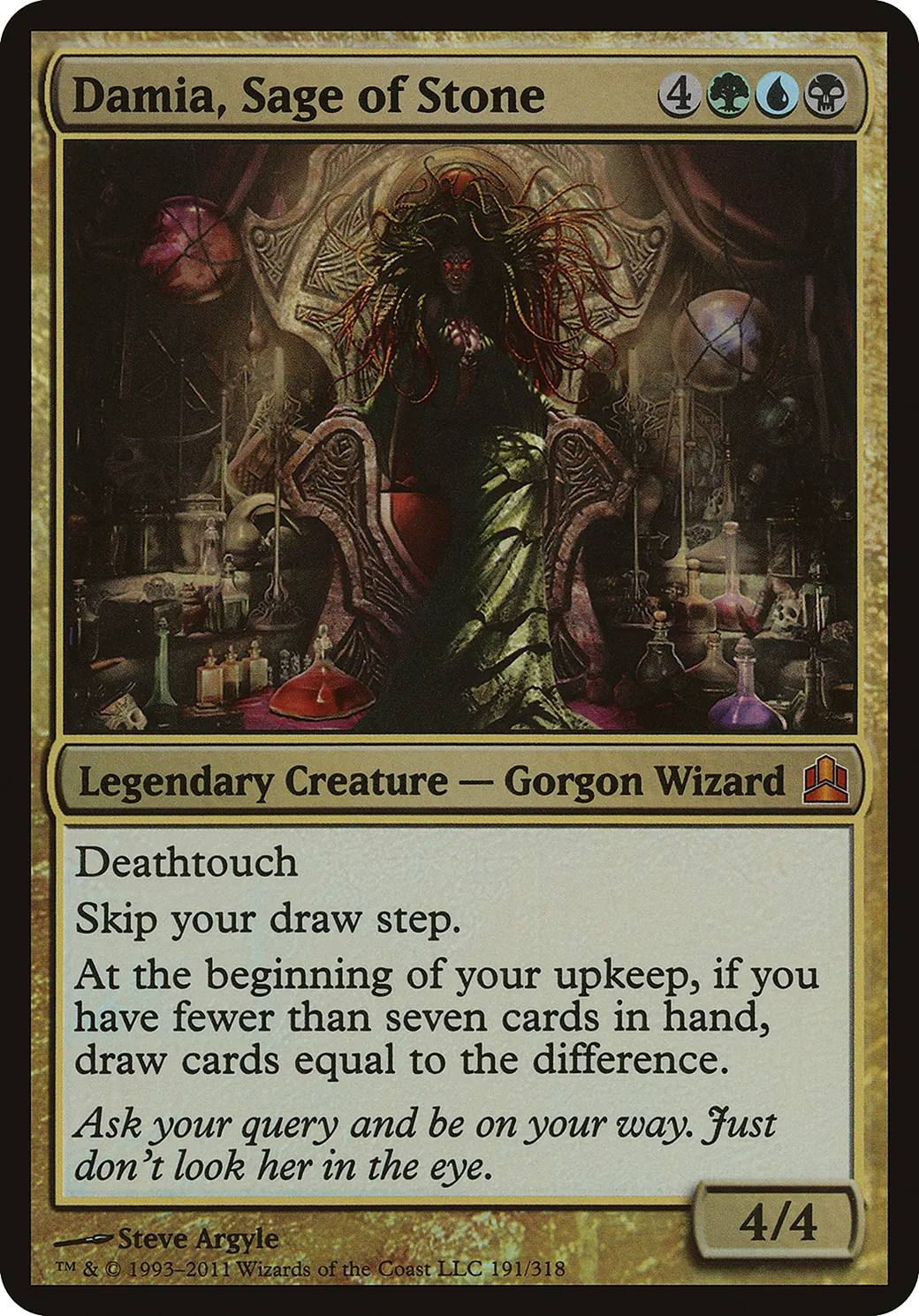 Damia, sage de pierre — Commander 2011 Oversized — Magic: The Gathering
