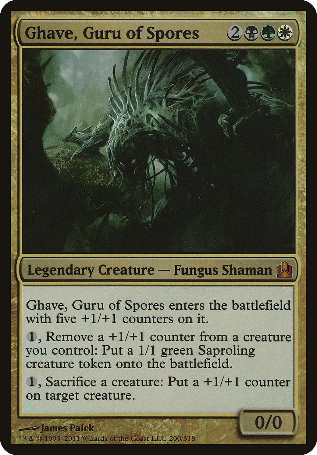Ghave, Guru of Spores — Commander 2011 Oversized — Magic: The Gathering