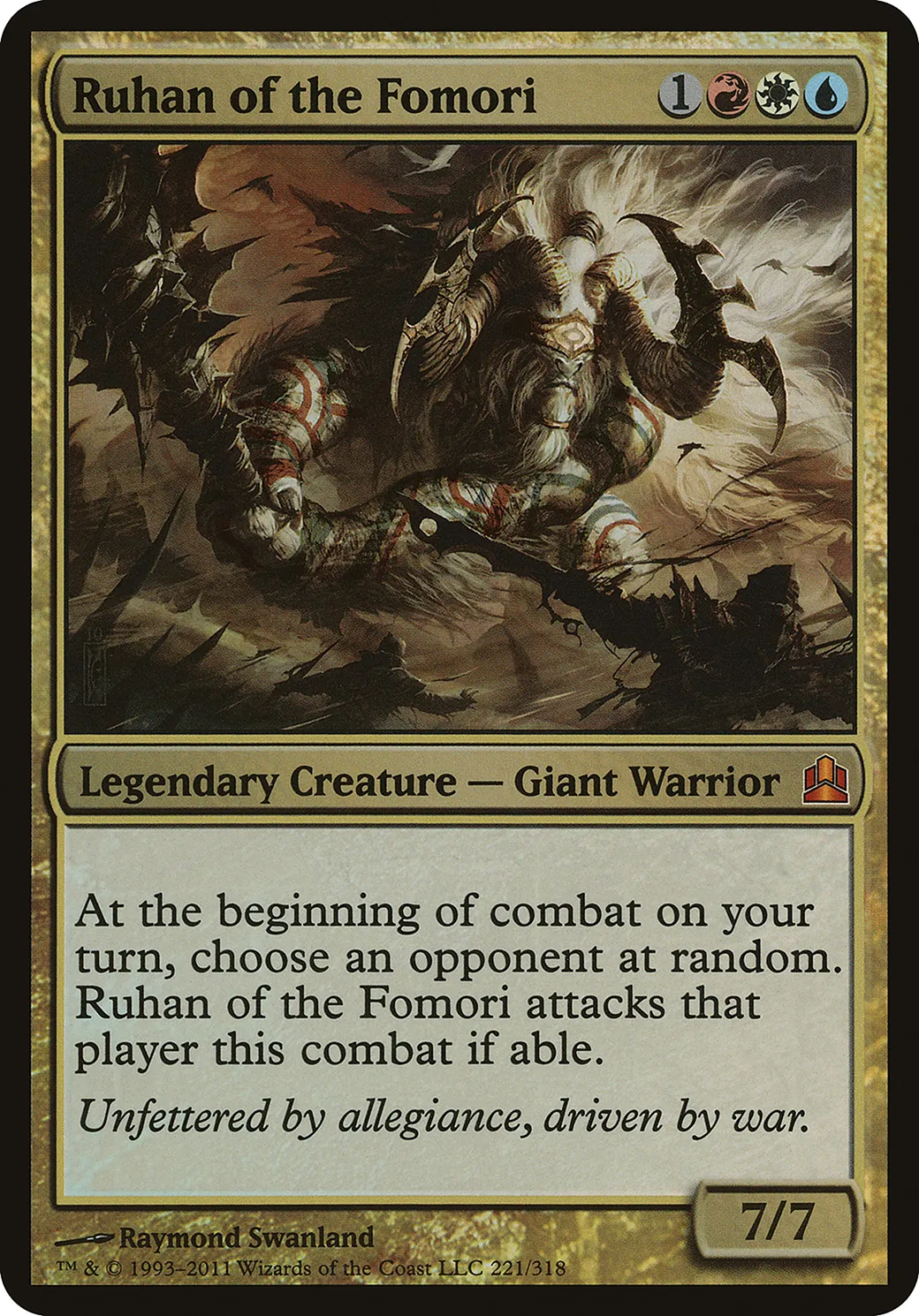 Ruhan of the Fomori — Commander 2011 Oversized — Magic: The Gathering