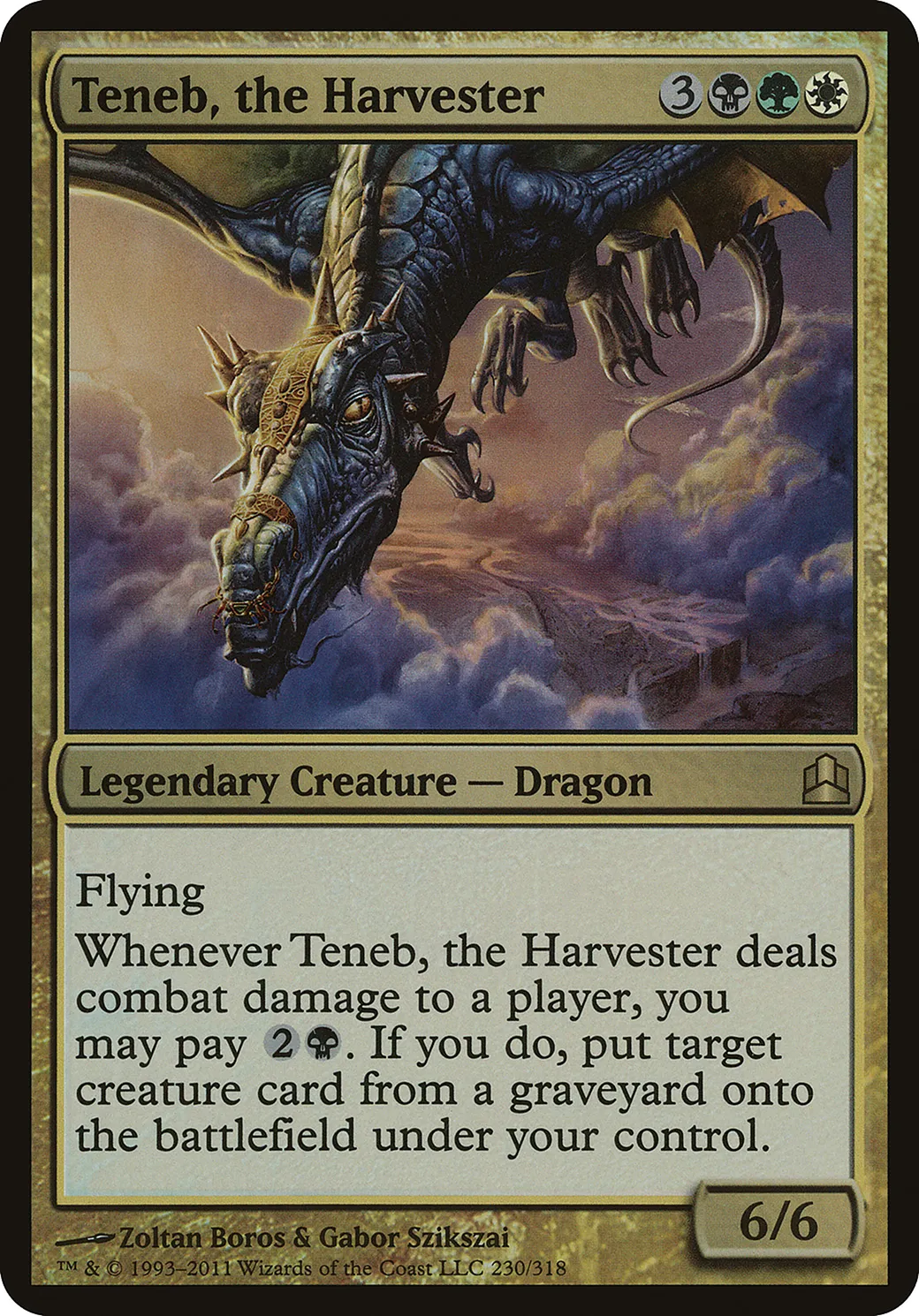 Teneb, the Harvester — Commander 2011 Oversized — Magic: The Gathering