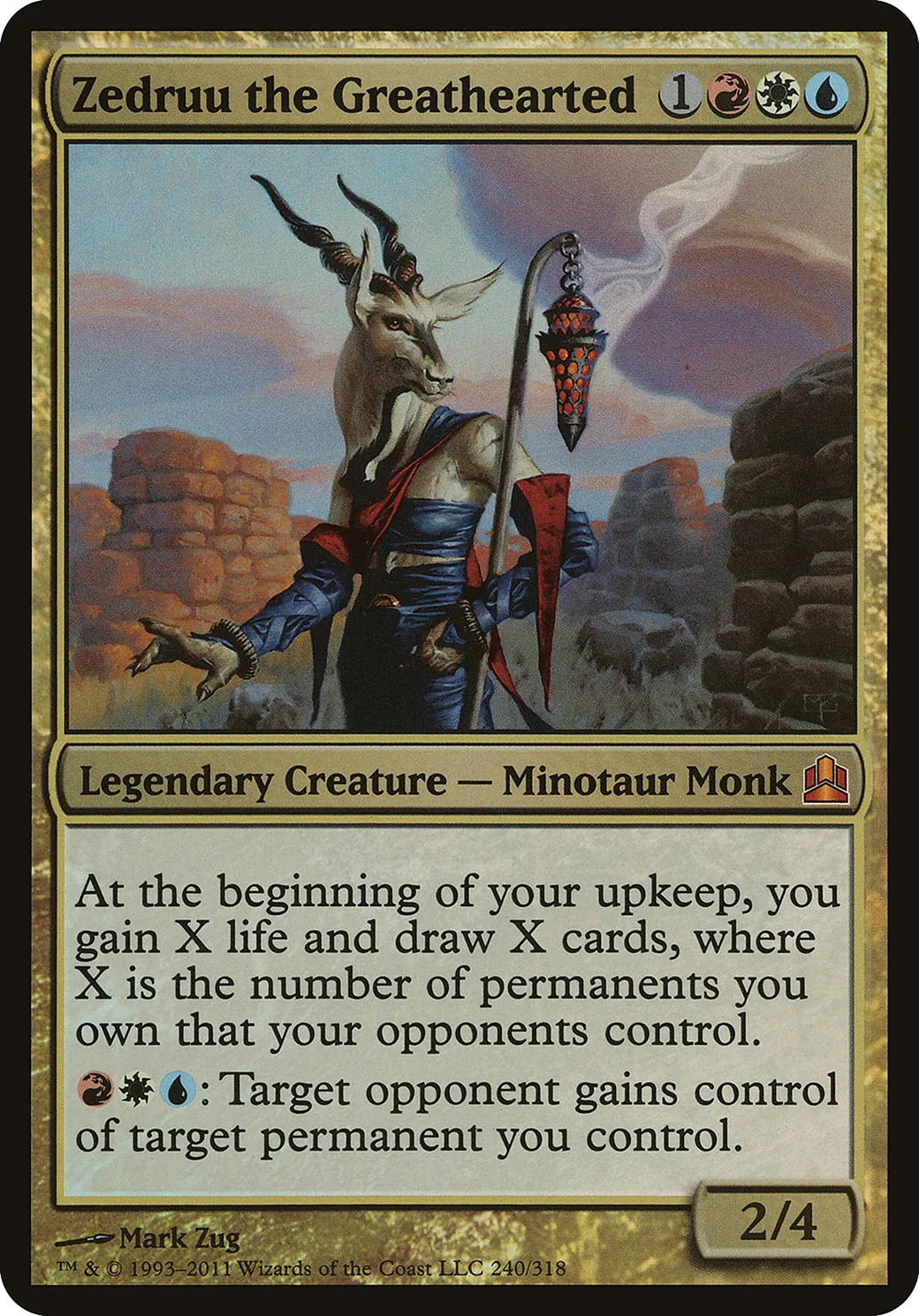 Zedruu the Greathearted — Commander 2011 Oversized — Magic: The Gathering