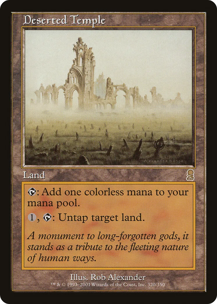 Deserted Temple from Odyssey - Magic: The Gathering