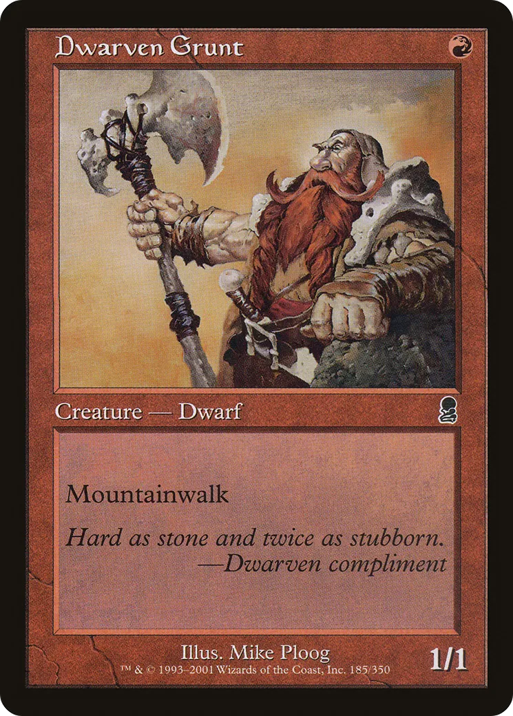 Dwarven Grunt — Odyssey — Magic: The Gathering