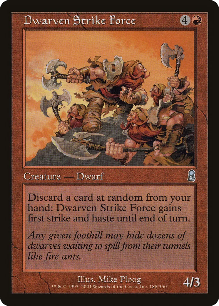 Dwarven Strike Force — Odyssey — Magic: The Gathering