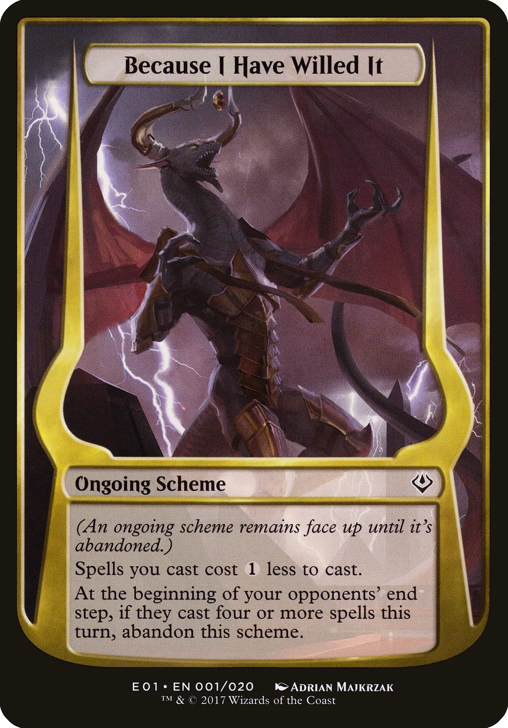 Because I Have Willed It — Archenemy: Nicol Bolas Schemes — Magic: The Gathering
