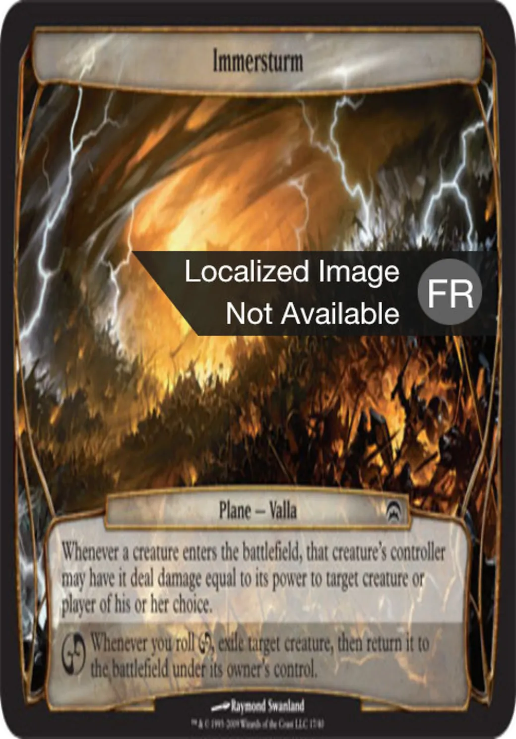 Immersturm — Planechase Planes — Magic: The Gathering
