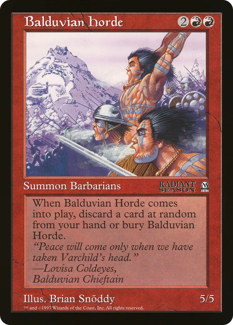 Balduvian Horde — Oversized League Prizes — Magic: The Gathering