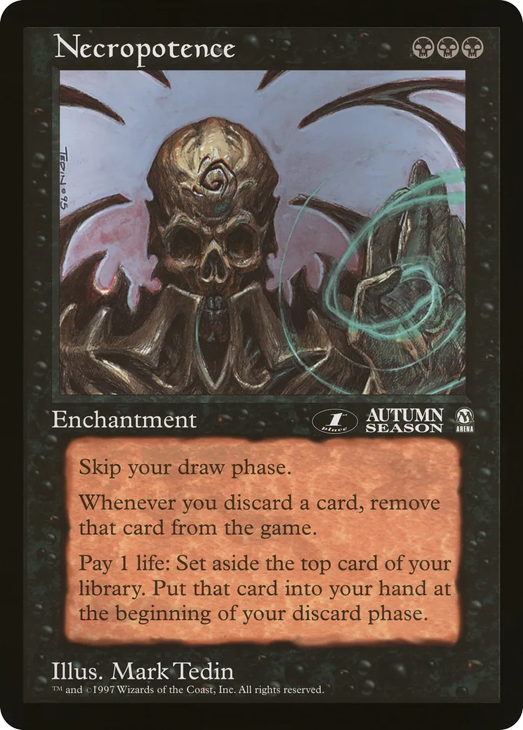 Necropotence — Oversized League Prizes — Magic: The Gathering