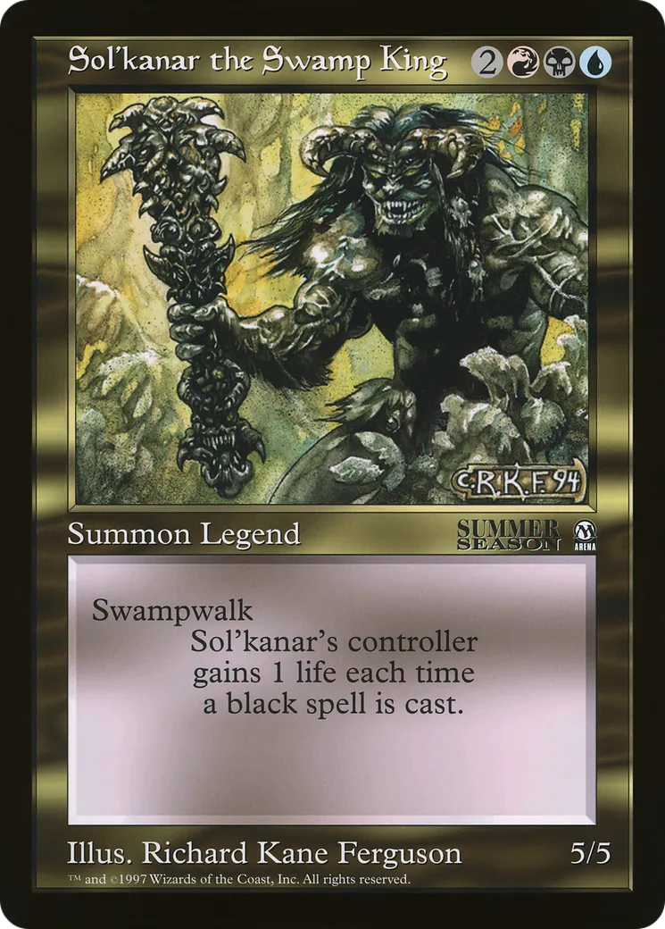 Sol'kanar the Swamp King — Oversized League Prizes — Magic: The Gathering