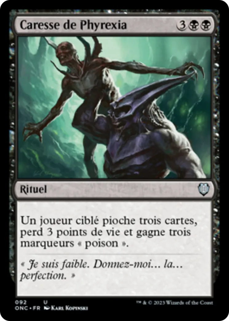 Caresse de Phyrexia — Phyrexia: All Will Be One Commander — Magic: The Gathering