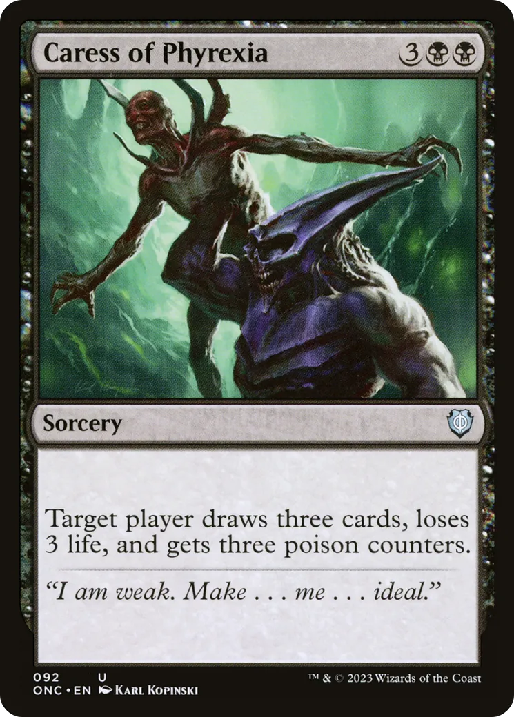 Caress of Phyrexia — Phyrexia: All Will Be One Commander — Magic: The Gathering