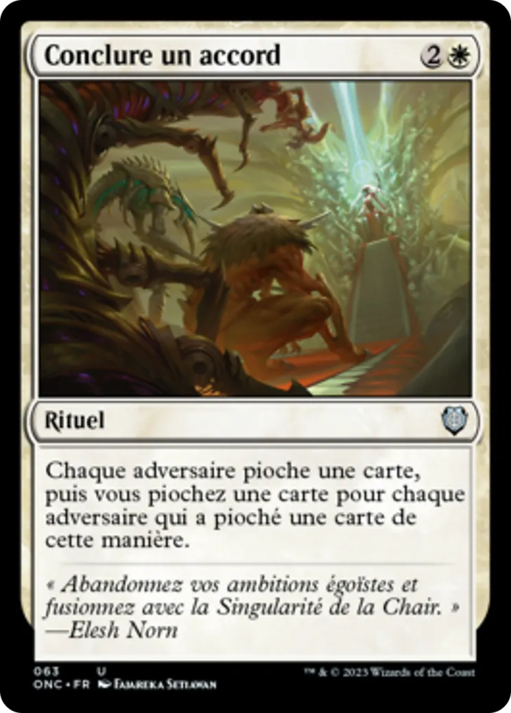 Conclure un accord — Phyrexia: All Will Be One Commander — Magic: The Gathering