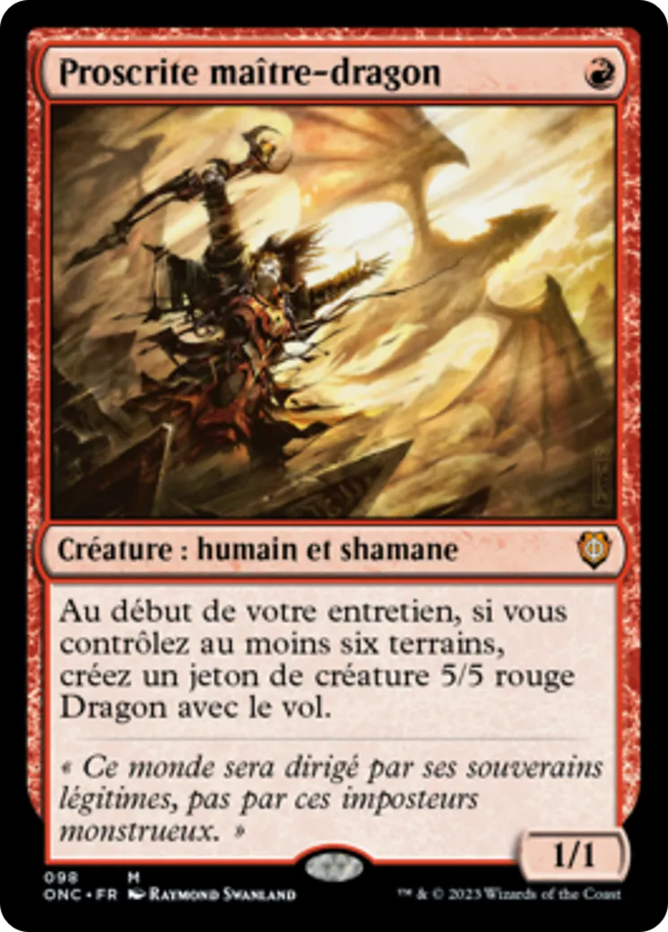 Proscrite maître-dragon — Phyrexia: All Will Be One Commander — Magic: The Gathering