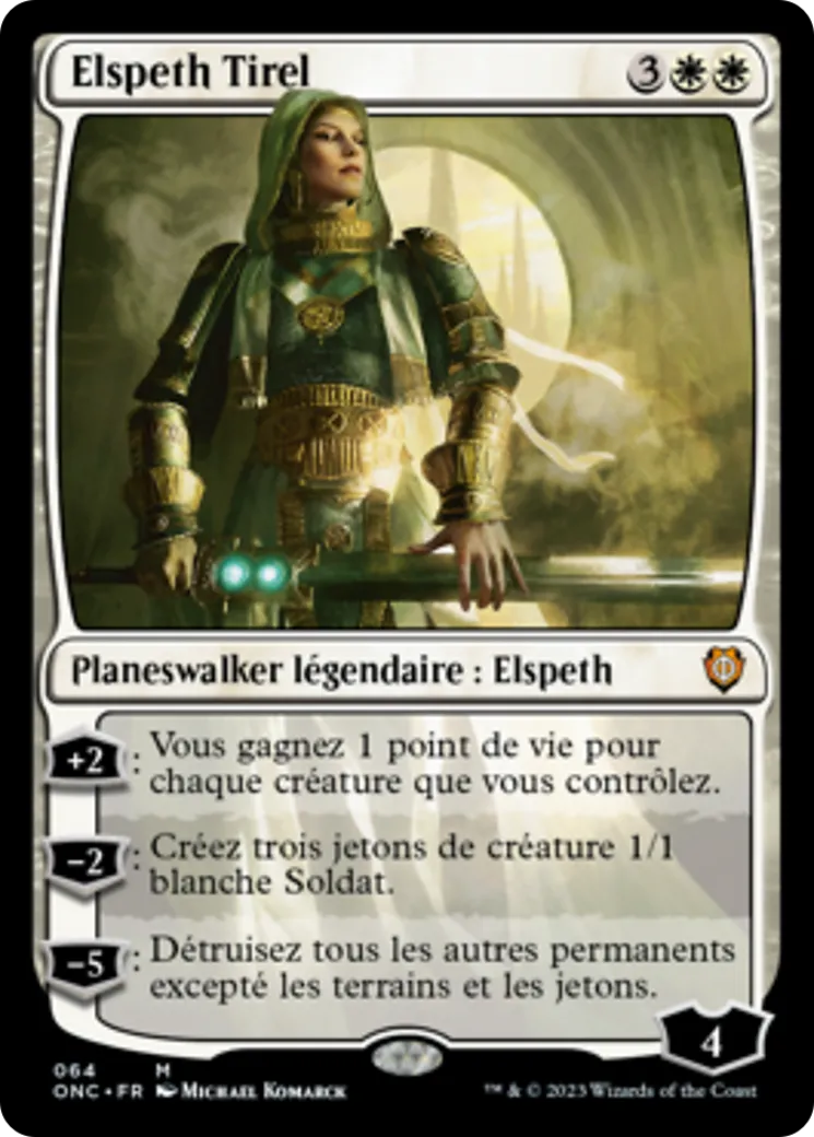 Elspeth Tirel — Phyrexia: All Will Be One Commander — Magic: The Gathering