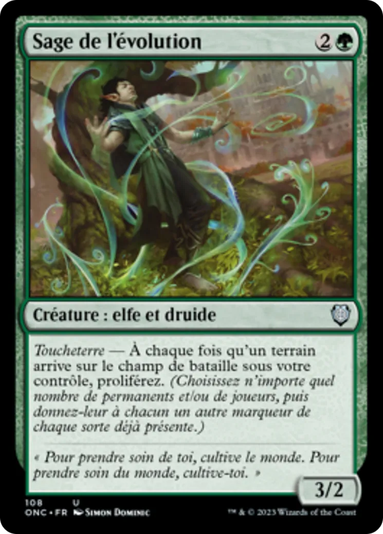 Sage de l'évolution — Phyrexia: All Will Be One Commander — Magic: The Gathering