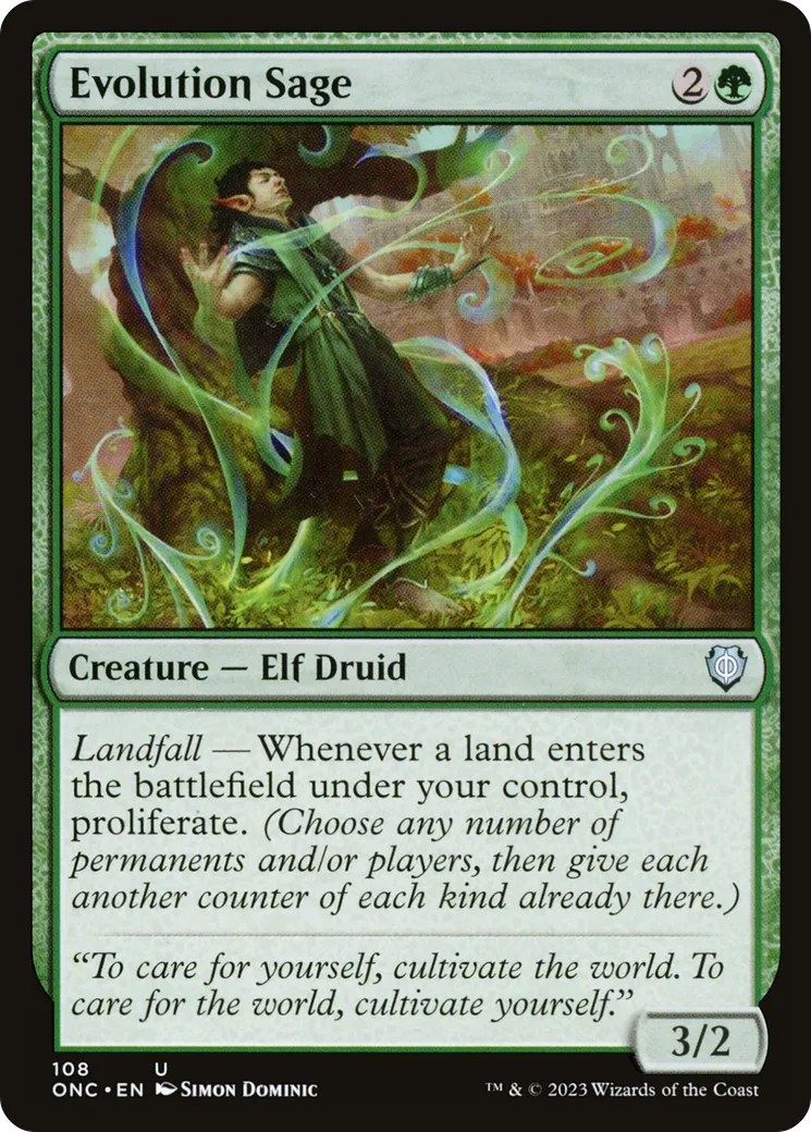 Evolution Sage — Phyrexia: All Will Be One Commander — Magic: The Gathering