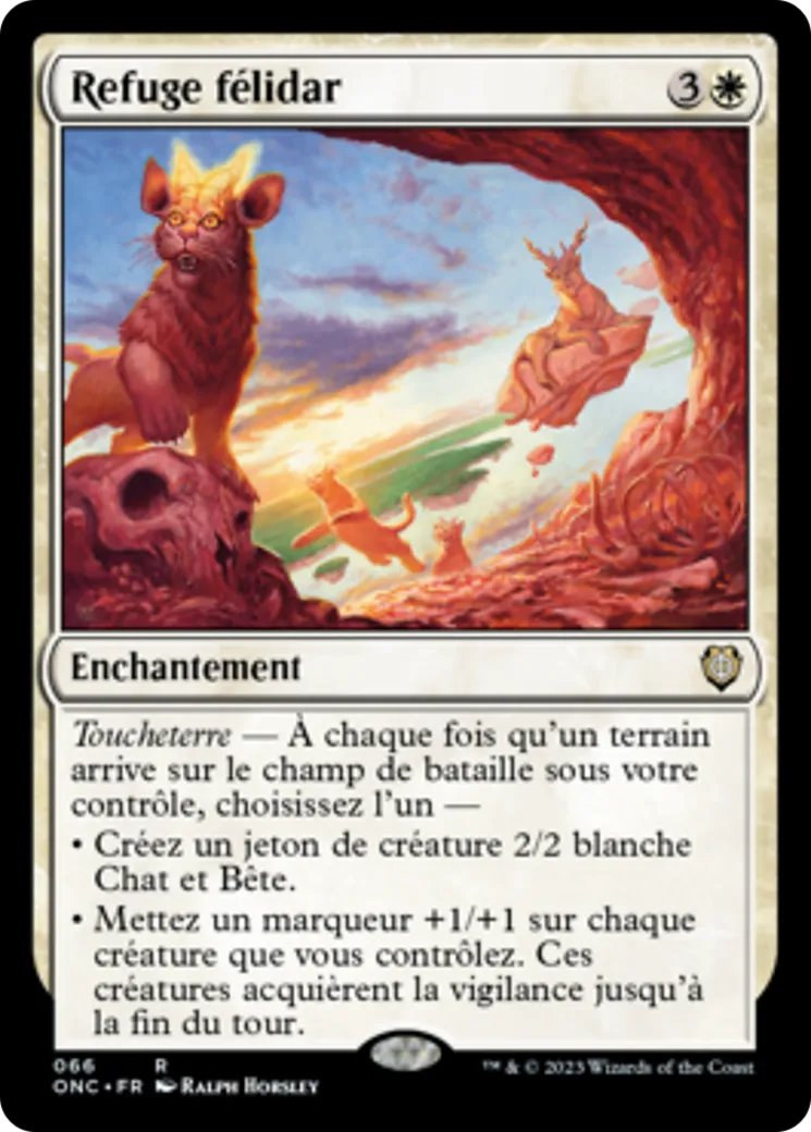 Refuge félidar — Phyrexia: All Will Be One Commander — Magic: The Gathering