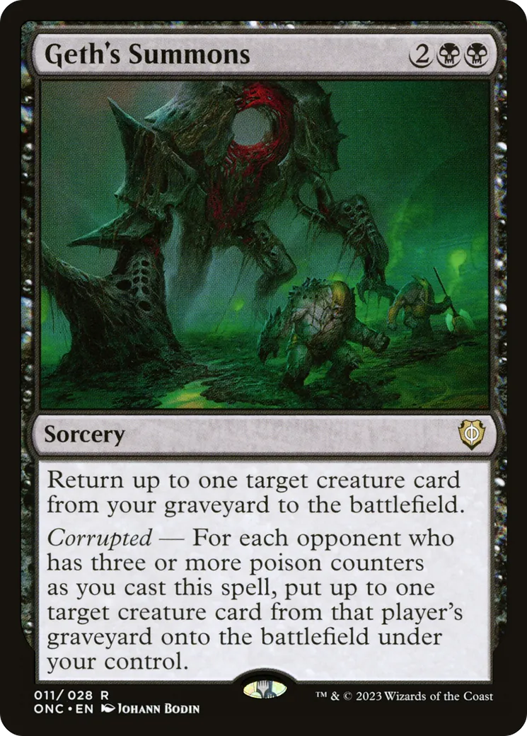 Geth's Summons — Phyrexia: All Will Be One Commander — Magic: The Gathering