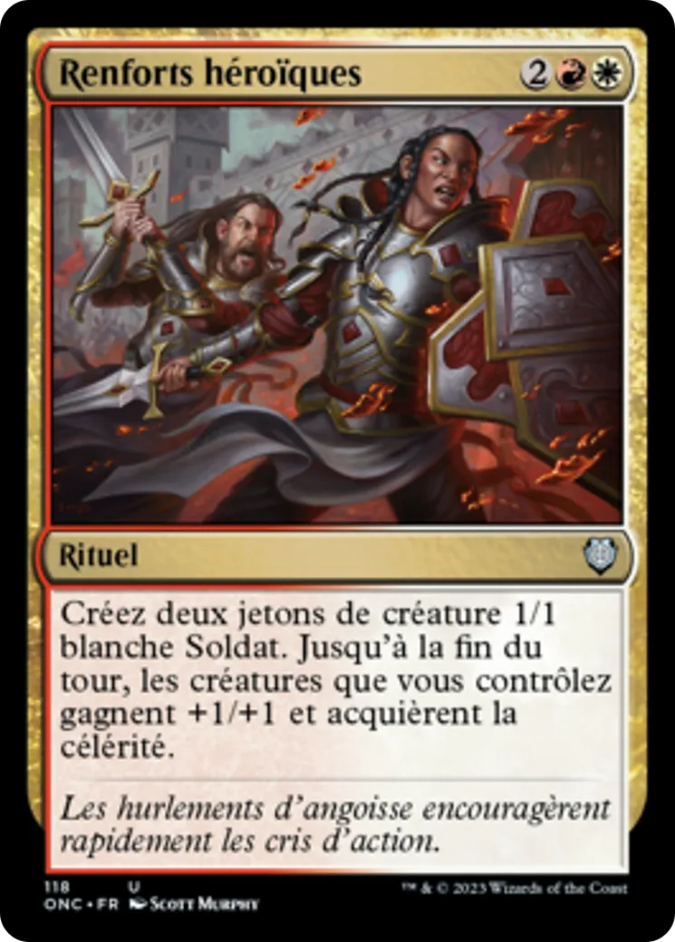 Renforts héroïques — Phyrexia: All Will Be One Commander — Magic: The Gathering