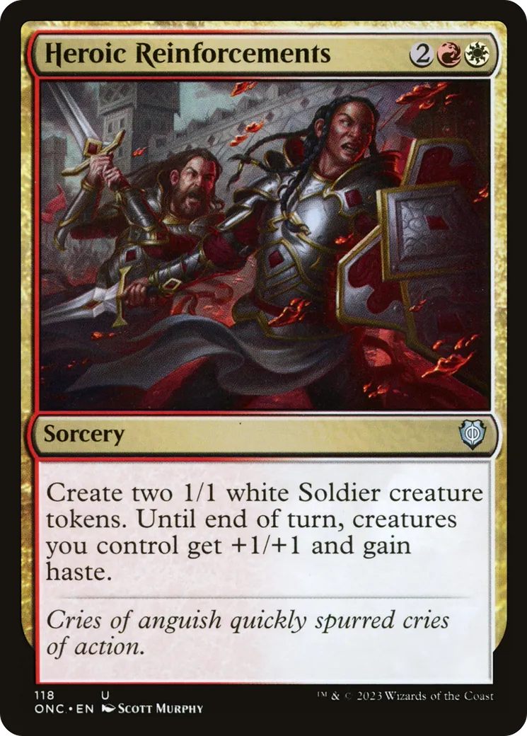 Heroic Reinforcements — Phyrexia: All Will Be One Commander — Magic: The Gathering