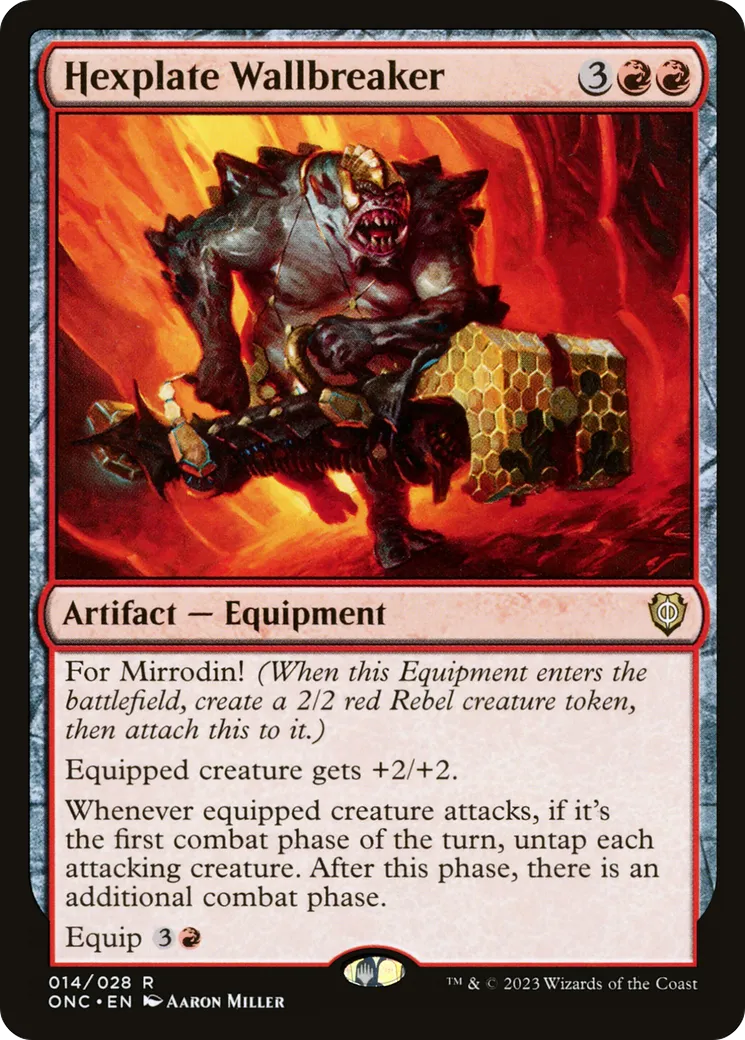 Hexplate Wallbreaker — Phyrexia: All Will Be One Commander — Magic: The Gathering