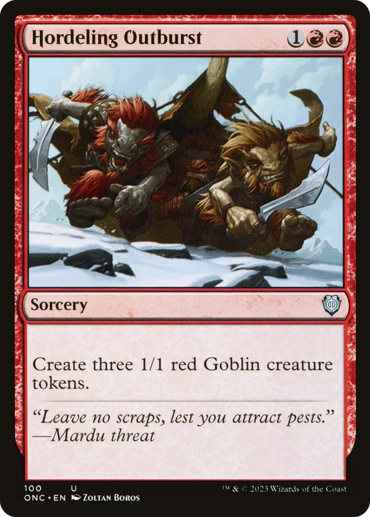 Hordeling Outburst — Phyrexia: All Will Be One Commander — Magic: The Gathering