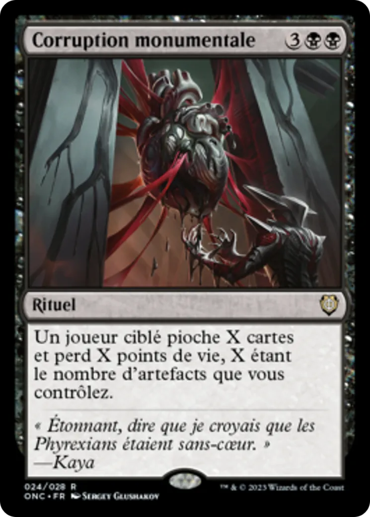 Corruption monumentale — Phyrexia: All Will Be One Commander — Magic: The Gathering