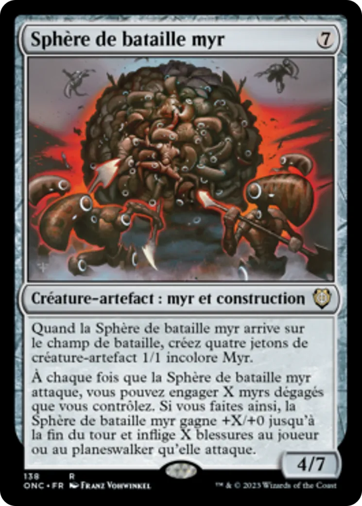 Sphère de bataille myr — Phyrexia: All Will Be One Commander — Magic: The Gathering