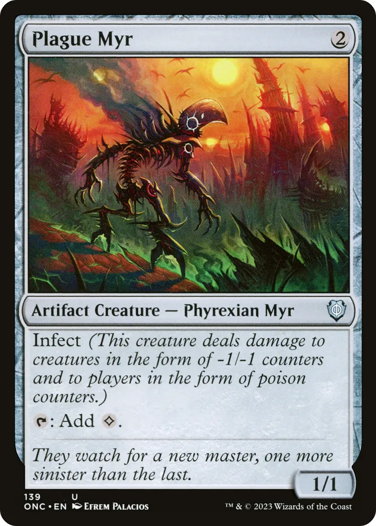 Plague Myr — Phyrexia: All Will Be One Commander — Magic: The Gathering