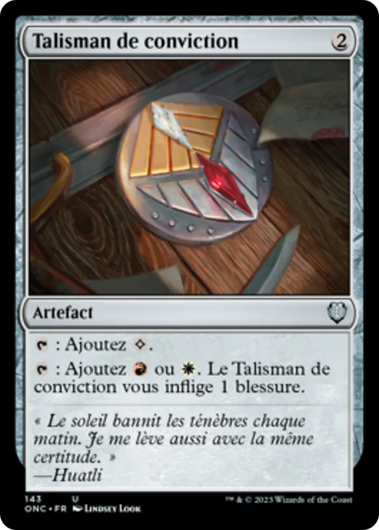 Talisman de conviction — Phyrexia: All Will Be One Commander — Magic: The Gathering