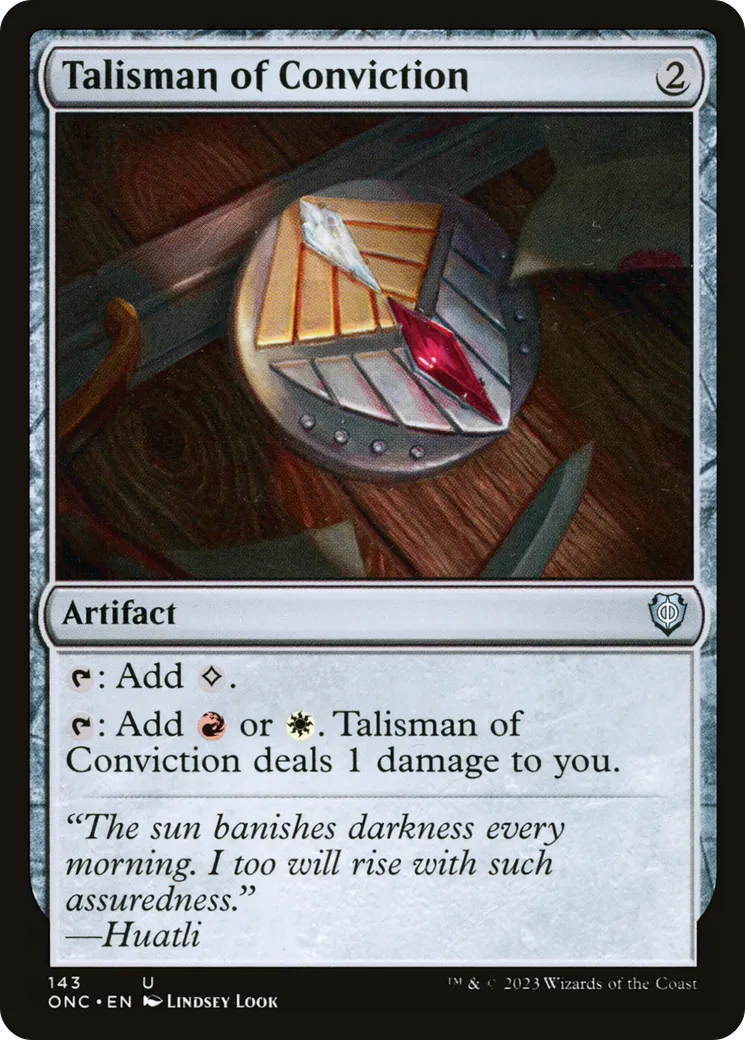 Talisman of Conviction — Phyrexia: All Will Be One Commander — Magic: The Gathering