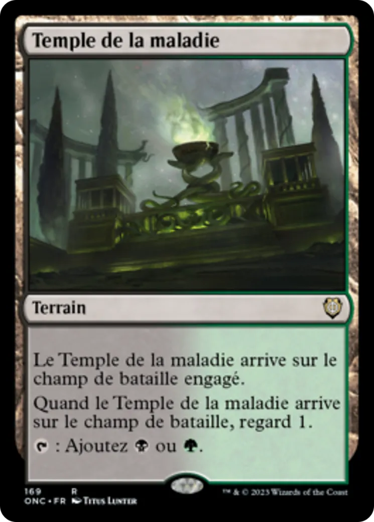 Temple de la maladie — Phyrexia: All Will Be One Commander — Magic: The Gathering