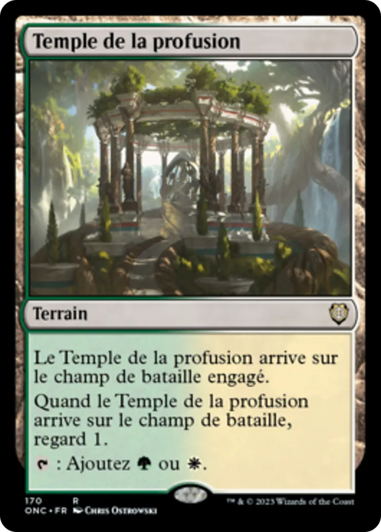 Temple de la profusion — Phyrexia: All Will Be One Commander — Magic: The Gathering