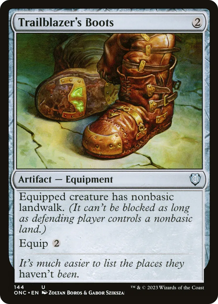 Trailblazer's Boots — Phyrexia: All Will Be One Commander — Magic: The Gathering