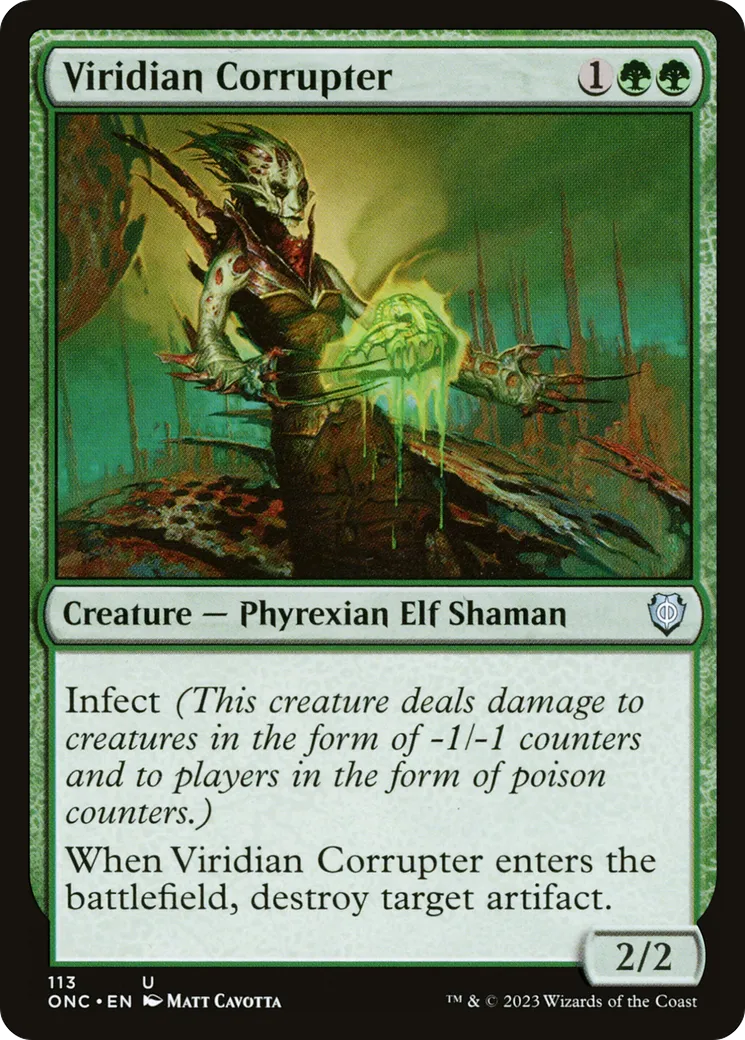 Viridian Corrupter — Phyrexia: All Will Be One Commander — Magic: The Gathering