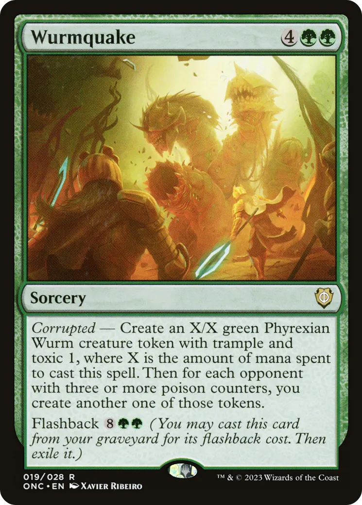 Wurmquake — Phyrexia: All Will Be One Commander — Magic: The Gathering