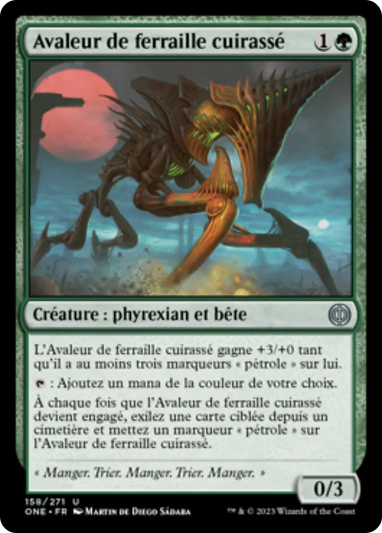 Avaleur de ferraille cuirassé — Phyrexia: All Will Be One — Magic: The Gathering