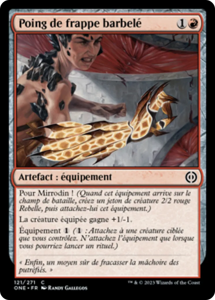 Poing de frappe barbelé — Phyrexia: All Will Be One — Magic: The Gathering