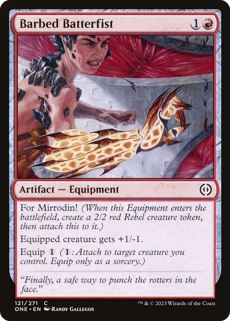 Poing de frappe barbelé — Phyrexia: All Will Be One — Magic: The Gathering