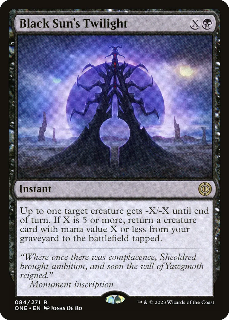 Crépuscule de Noirsoleil — Phyrexia: All Will Be One — Magic: The Gathering